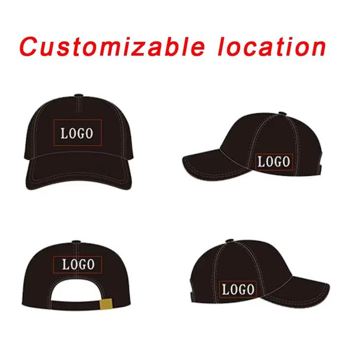 Casquettes de baseball personnalisées Chapeau Logo personnalisé Casquette pour hommes Hip Hop Snapback Réglable Broderie Impression DIY Logo d'équipe Casquettes de baseball de créateur