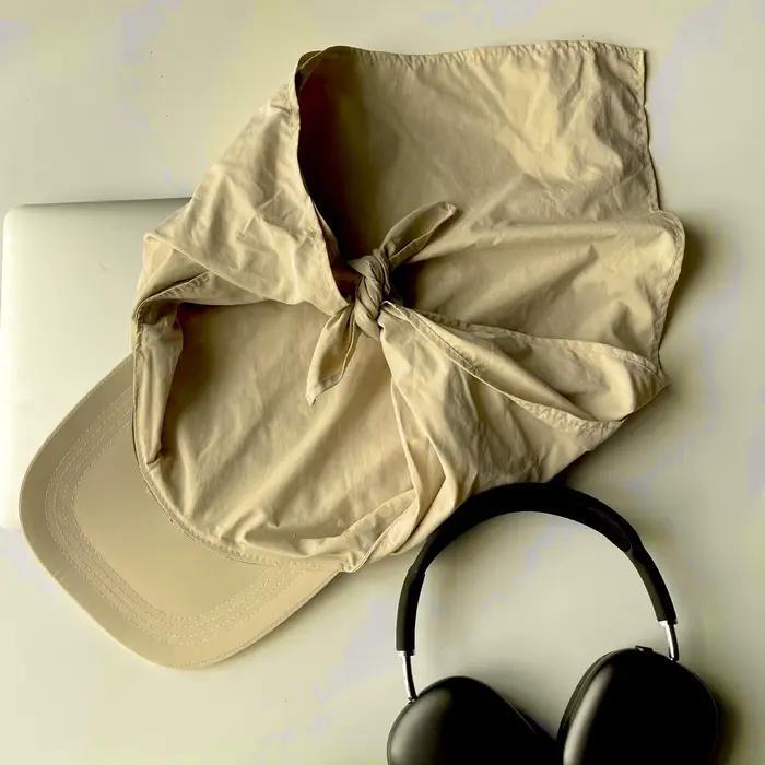 Casquette-foulard coréenne pour femmes et filles, protection solaire, style hip hop à carreaux, pour été, randonnée, plage et voyages