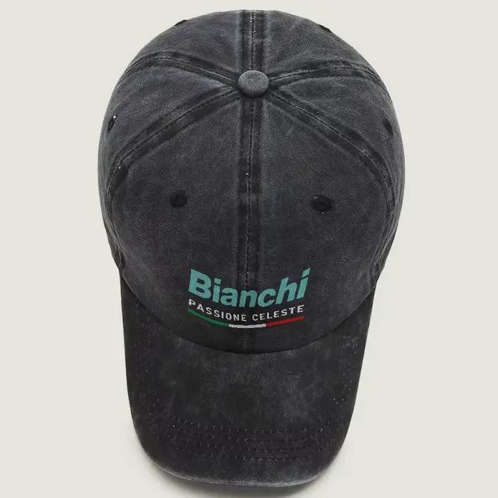 Casquette de baseball en toile lavée Bianchi Passione Celeste