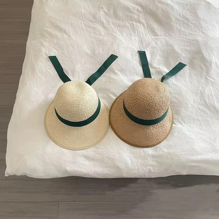 Chapeau de paille d'été pour petites filles
