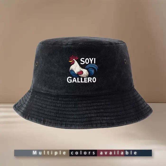 Ceci est un chapeau de pêcheur à motif coq SOYI GALLERO