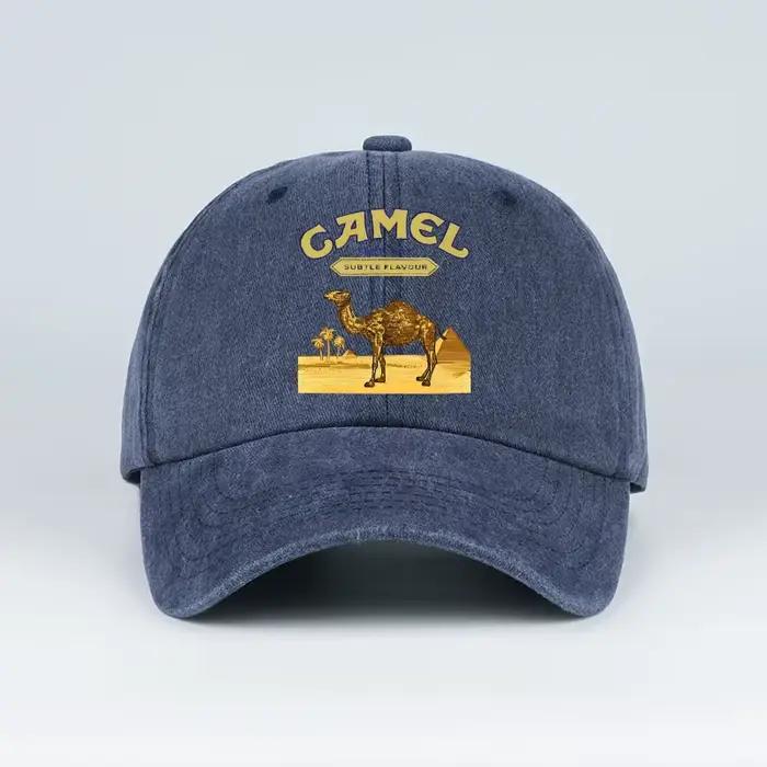 Casquette de baseball vintage avec imprimé scène désertique « Camel »