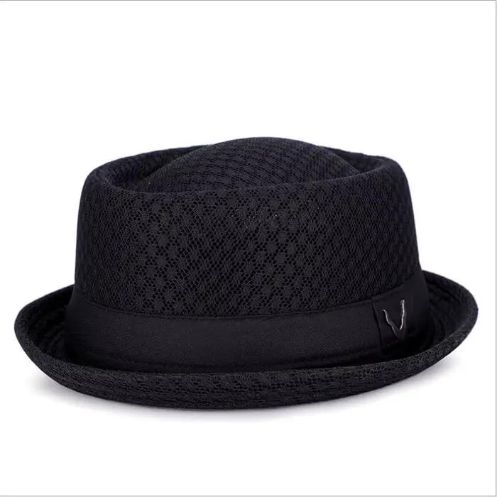 Chapeau de paille plat en maille respirante