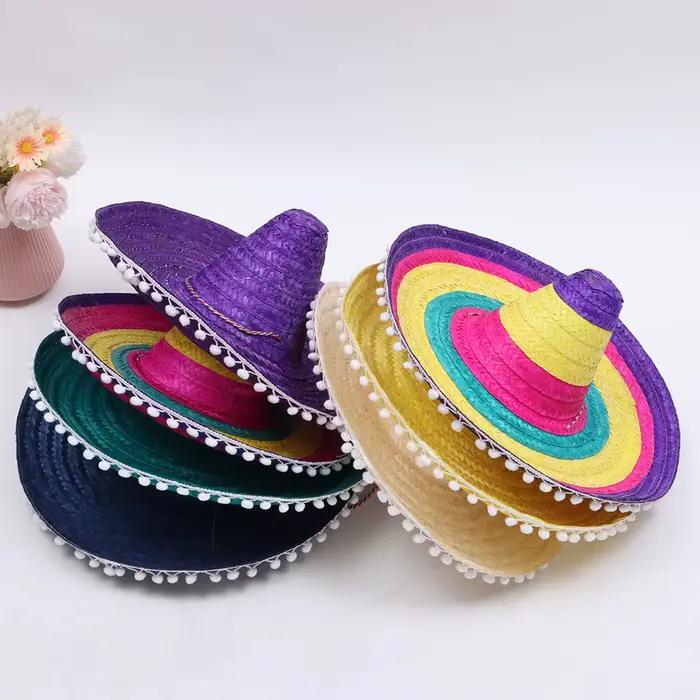 Chapeau de fête mexicain à large bord coloré d'été