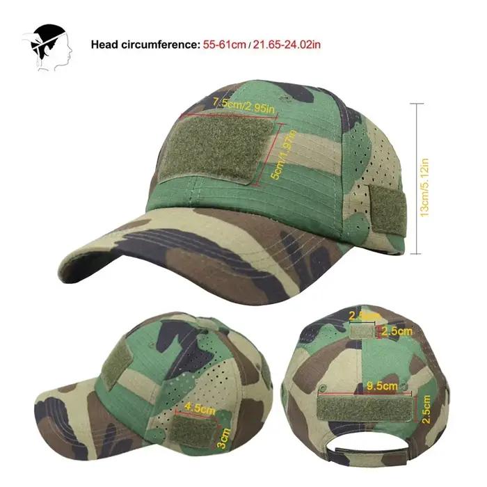 Casquettes de Sport Tactiques pour Adultes Style Décontracté Polyester et Coton Protection Solaire Durables Occasions Plein Air Chasse Randonnée