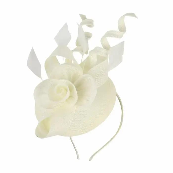 Fascinateur en maille florale pour femmes, accessoire de mode réglable, diadème floral pour mariages et fêtes