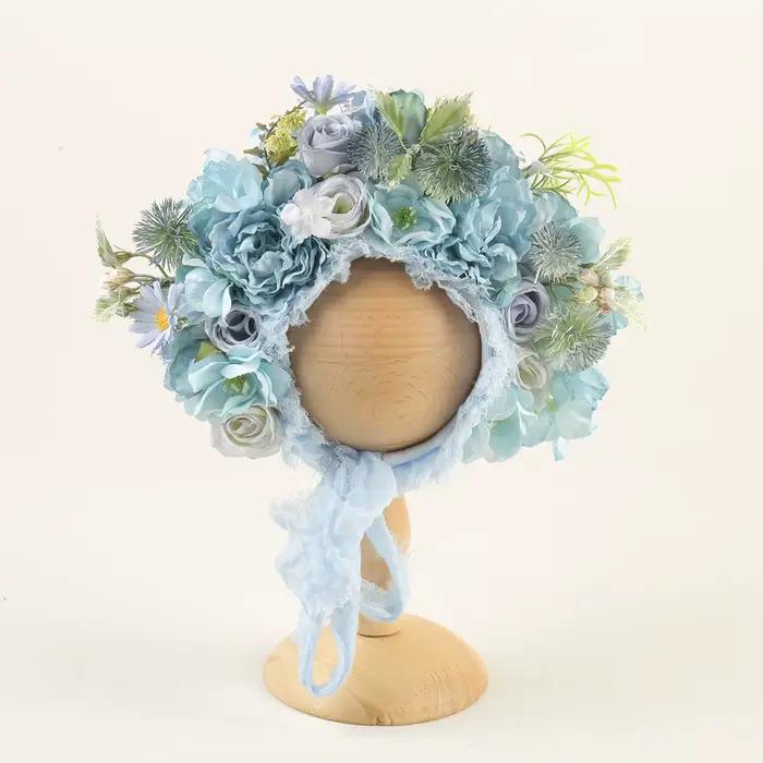 Bonnet Floral Vintage pour bébé fille