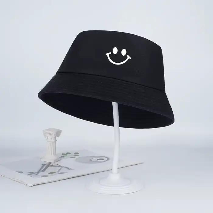 Chapeau de pêcheur à motif Smiley Face pour les enfants de 2 à 6 ans