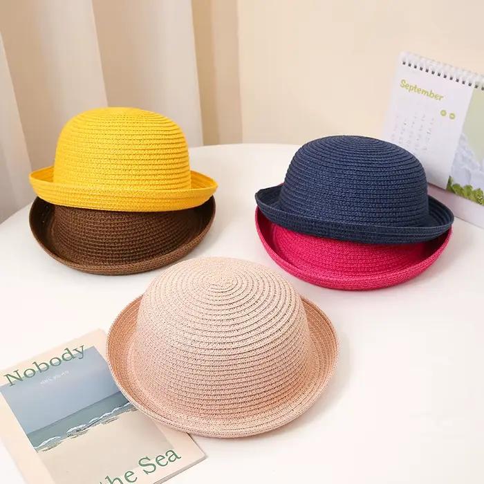 2025 chapeaux Parent-enfant en plein air la mère d'enfant Vintage femmes printemps été plage mode chapeau de paille