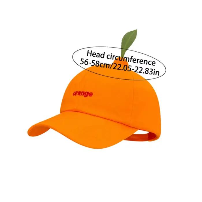 Casquette de Baseball Orange en coton décontracté
