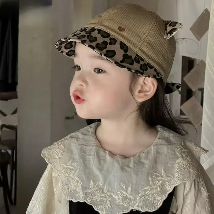 Nouvelle casquette d'automne à imprimé léopard pour enfants: élégant