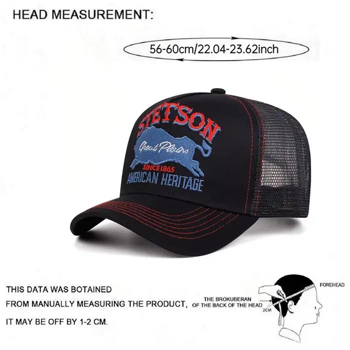 2025 personnalisé nouveau chapeau de camion STETSON ours rouge respirant maille