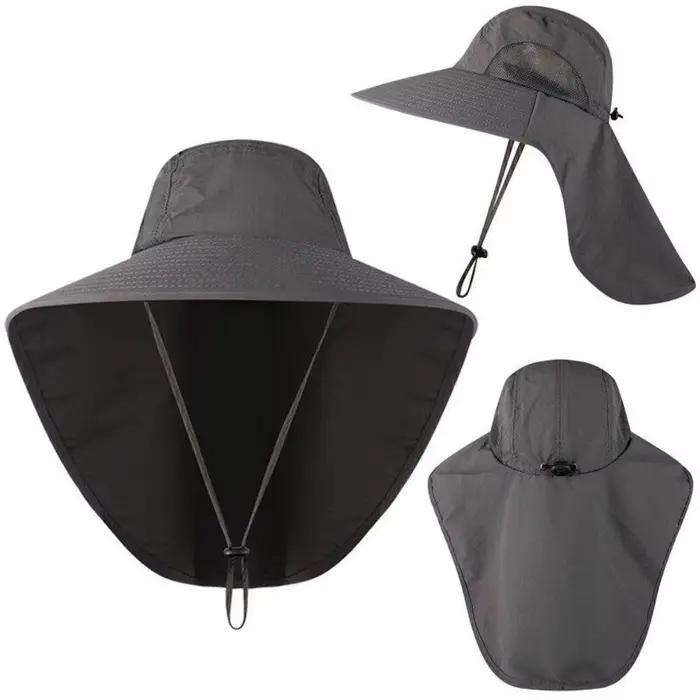 Chapeau de pêche à large bord avec masque