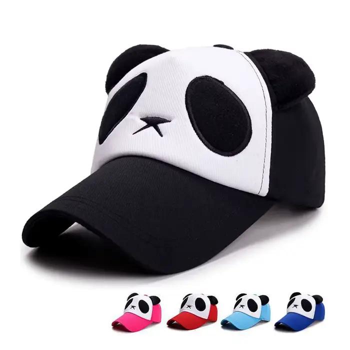 Casquettes de Baseball Panda mignon d'été pour hommes femmes coton Hip Hop Snapback chapeaux Protection solaire garçons filles en plein air Gorras livraison directe