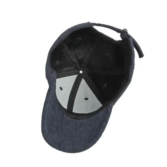 Concevez votre propre logo Casquettes de baseball en velours côtelé Hommes Femme Chapeau