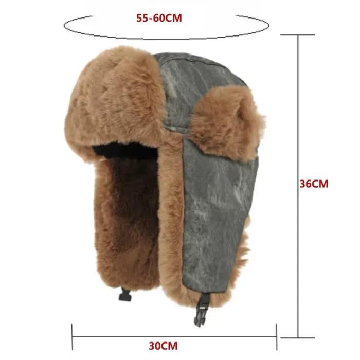 Chapeau russe épais chaud hiver chapeaux pour hommes femmes fourrure moelleuse