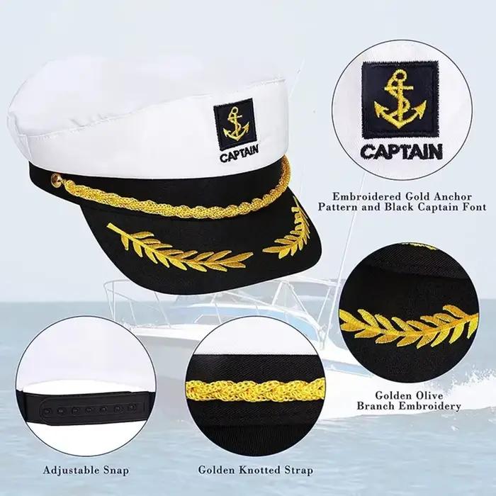 Chapeau de capitaine militaire pour adulte