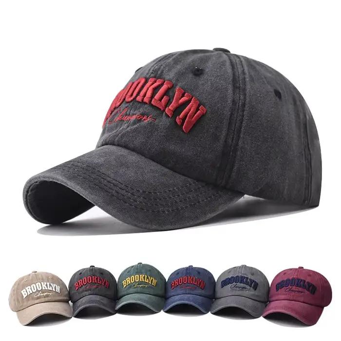 BROOKLYN Alphabet casquettes de Baseball 3D lettre broderie Hip-Hop Snapback chapeaux hommes femmes Sports de plein air