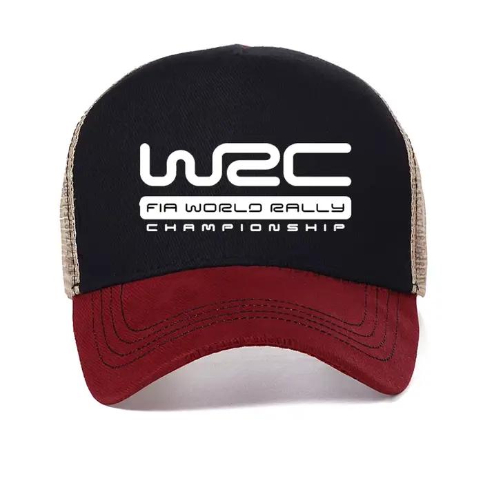 Casquette de baseball WRC du championnat du monde des rallyes, chapeau WRC tendance et cool, chapeau unisexe réglable à fermeture snapback, chapeaux d'été en maille respirante