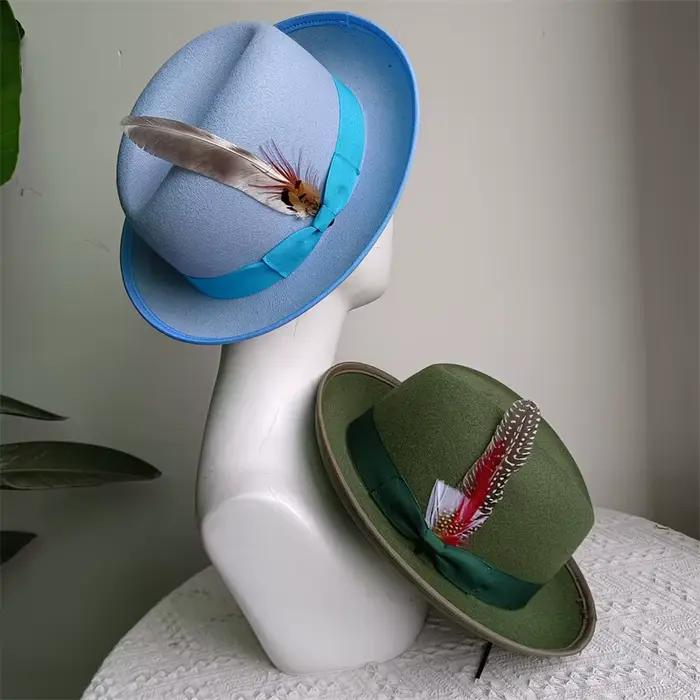 Chapeau de printemps Vintage bleu pour hommes et femmes