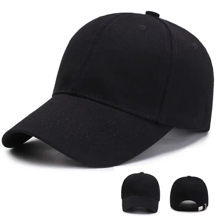 Casquette de baseball noire pour hommes et femmes, casquette sport réglable en coton et polyester, protection solaire UPF 50+, pour toutes les saisons et occasions en plein air