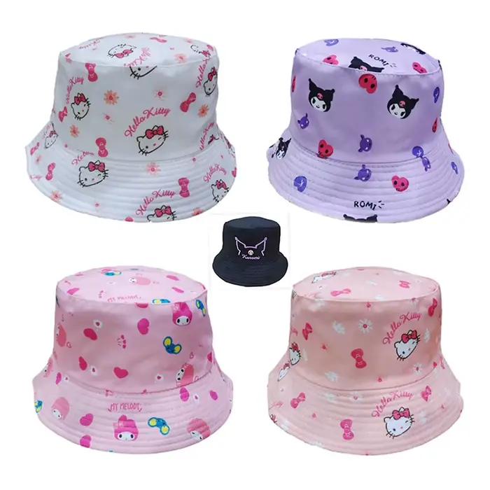 Chapeau de pêcheur brodé double face Curemi pour hommes et femmes