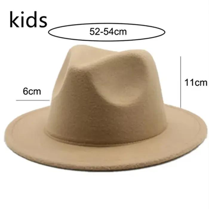 Enfants chapeau fille 52 cm petit enfant feutre blanc noir