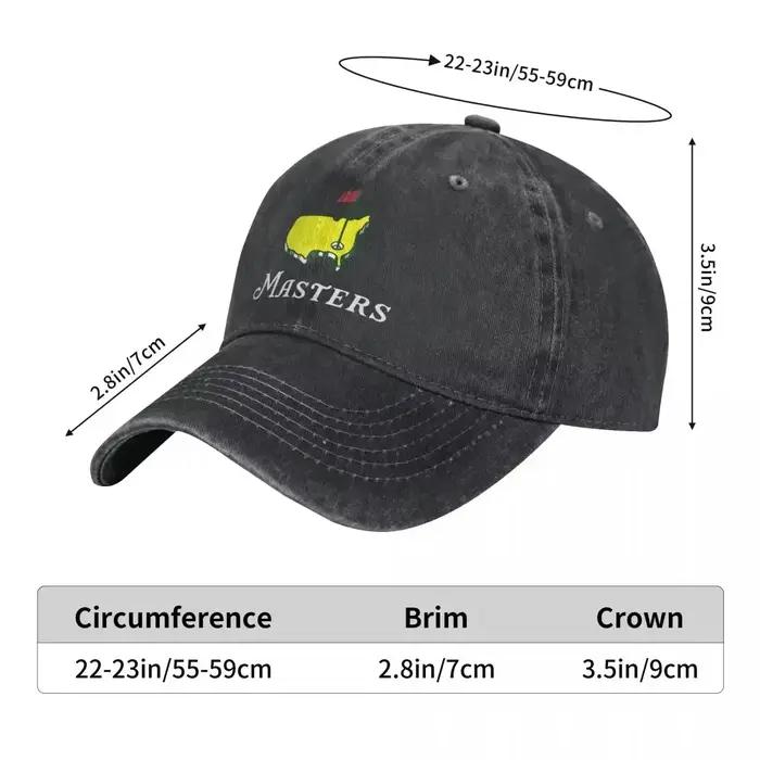 The Masters Trucker Hat Outfit Rétro Denim Délavé Papa pour Hommes Femmes Courir Casquettes de Golf