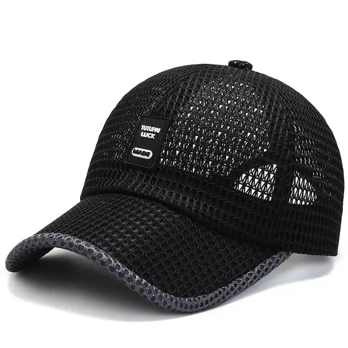 Casquette de baseball respirante en maille ajourée pour l'été