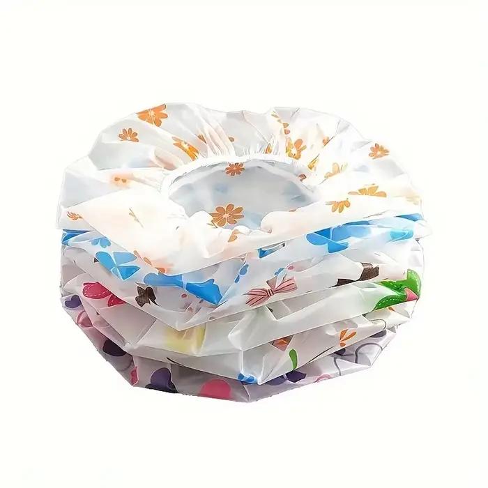 Ensemble de 4 bonnets de douche imprimés réglables