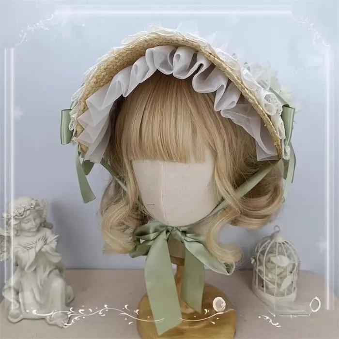 Chapeau Lolita multicolore fait à la main