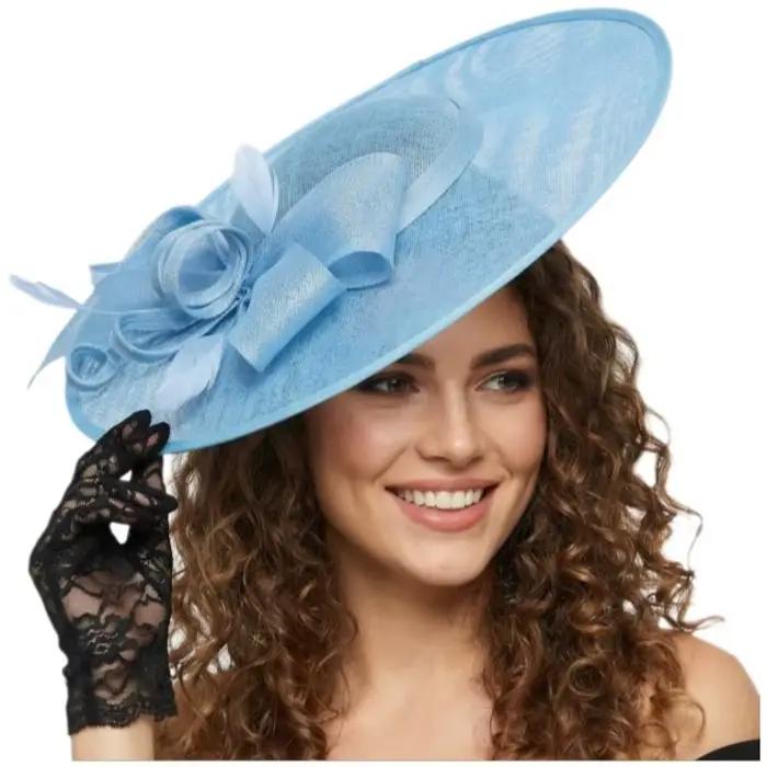 Chapeaux Fascinator Tendance à Large Bord pour Femme Occasions Spéciales Mariage Derby Tea Party