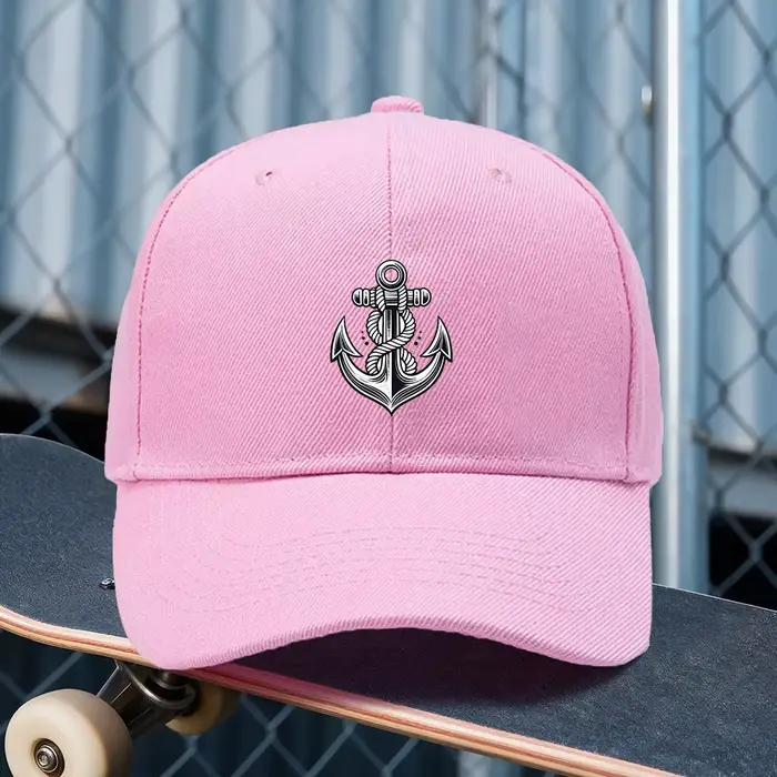 Une casquette réglable avec un imprimé ancre vintage