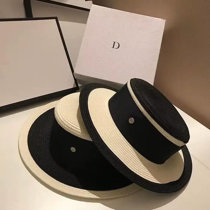 Chapeau de paille élégant avec nœud décoratif