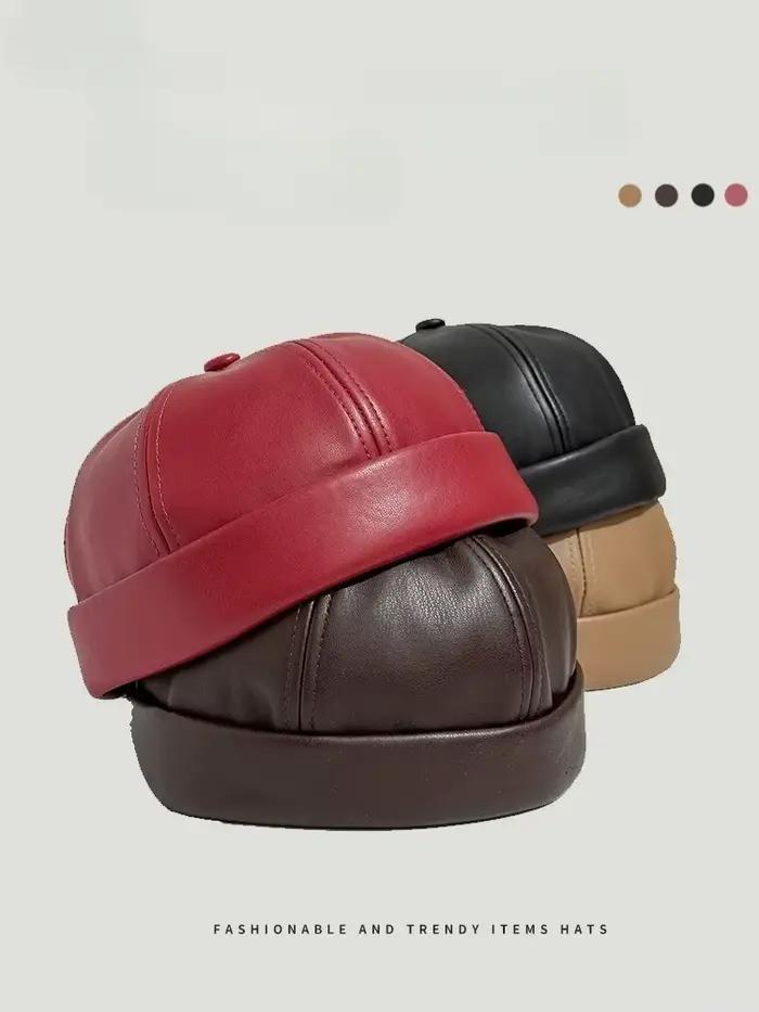 Chapeau de conducteur en cuir PU