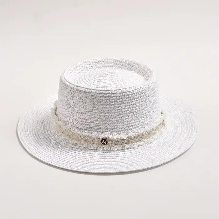 Chapeau de soleil en paille pour femmes