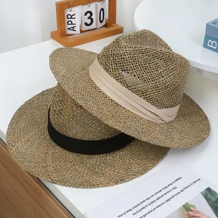 Chapeau de paille à large bord pour femmes