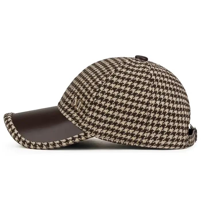 Casquette de baseball pied-de-poule