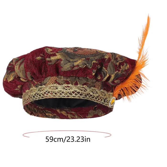 Chapeau de Cosplay médiéval à plumes