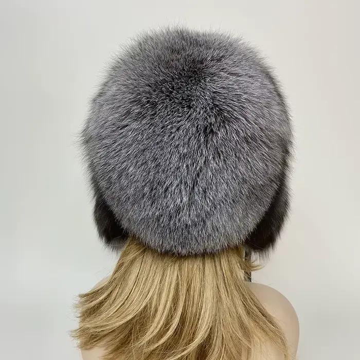 Chapeau Ushanka en fourrure de renard pour adulte