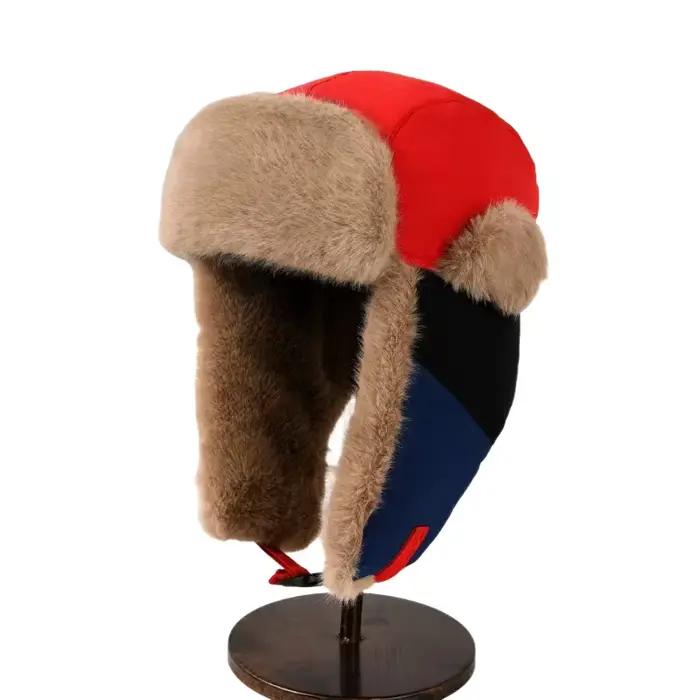 Chapeau de bombardier en polyester pour adultes et enfants, style aviateur, protection hivernale, ski et plein air