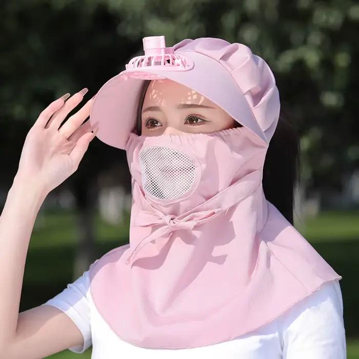 Nouveau style d'accessoires d'équitation pour femmes : Casquette rafraîchissante avec ventilateur