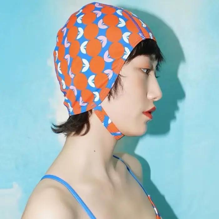 Bonnet de bain ajustable pour adulte en tissu