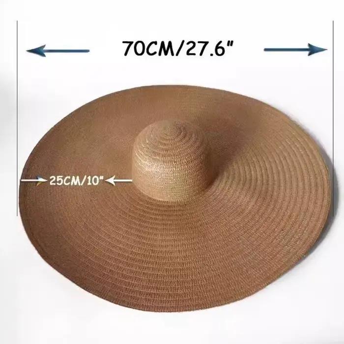 Chapeau de paille pliable pour femme