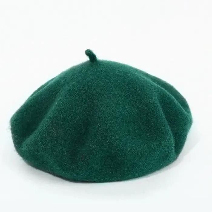 Béret vintage pour enfants uni polyester coton doux pour filles et garçons occasions spéciales automne hiver