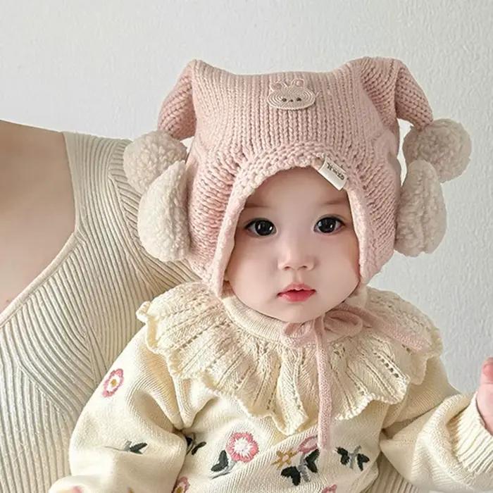 Chapeau d'hiver mignon en Crochet pour bébé