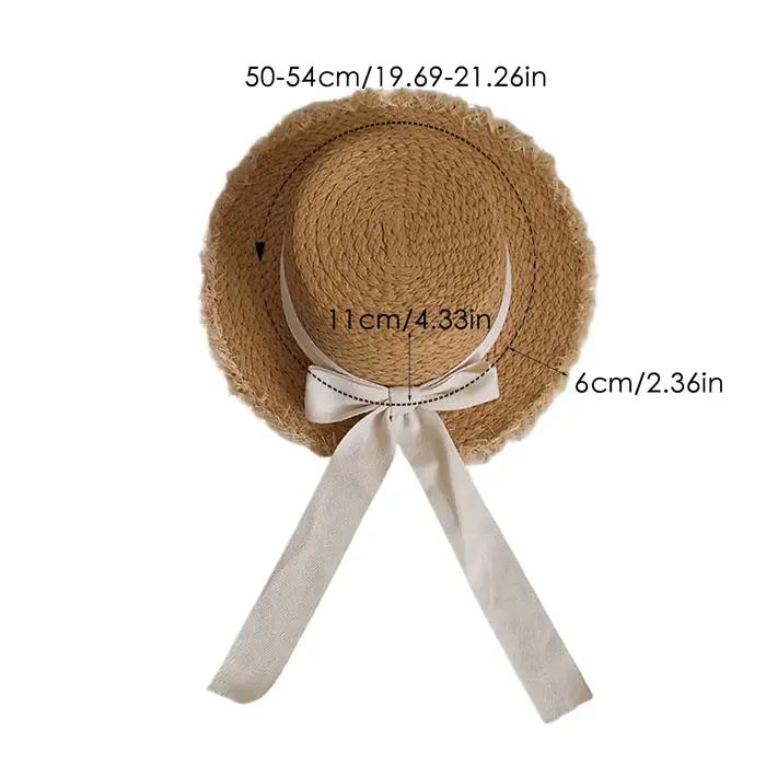 Chapeau de paille d'été pour bébés filles