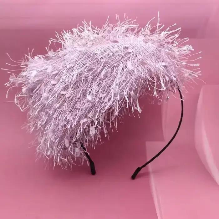 Nouveau petit chapeau rétro français avec glands et nœuds papillon bandeau