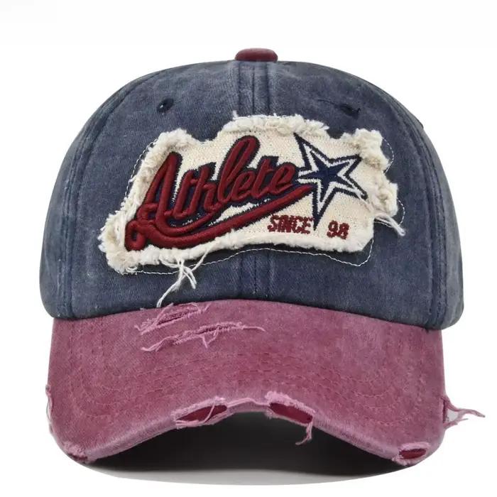 Athlète ​ Casquettes de Baseball délavées étoiles