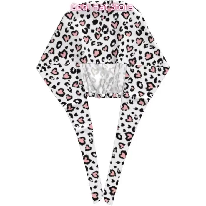 Casquette de travail léopard coeur rose pour femme